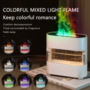 Rain Water Diffuser Fire Flame Humidifier Aroma Diffuser